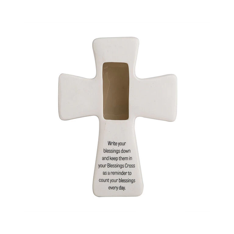 Roman All Things Through Christ Porcelain Prayer Cross - Image 3