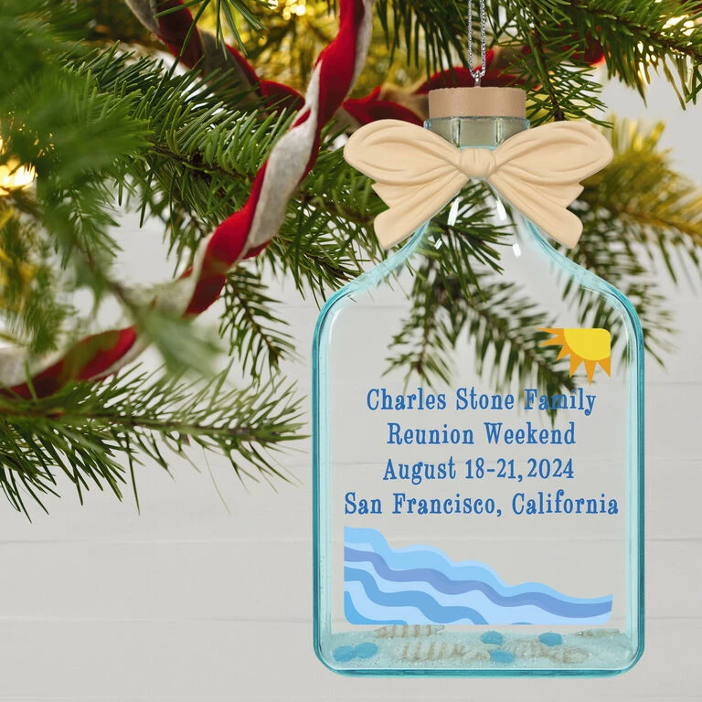 Hallmark A Day At The Beach Sun & Waves Personalized Text Ornament - Image 2