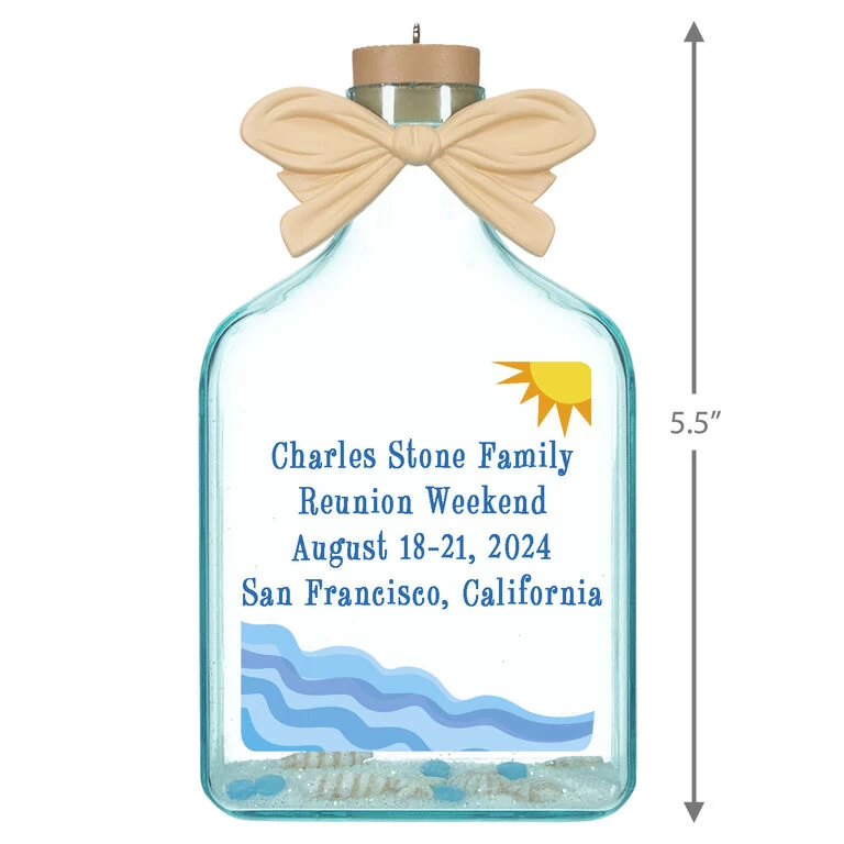 Hallmark A Day At The Beach Sun & Waves Personalized Text Ornament - Image 3