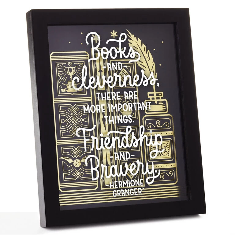 Hallmark Harry Potter™ Friendship And Bravery Hermione Granger™ Framed Quote Sign, 8x10