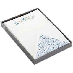 Hallmark Blue Floral Stationery Set, Box Of 20