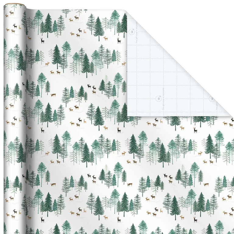 Hallmark Elegant Evergreens 2-Pack Holiday Wrapping Paper, 150 Sq. Ft. - Image 6