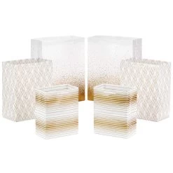 Hallmark Elegant Gold Assorted Sizes 6-Pack Gift Bags