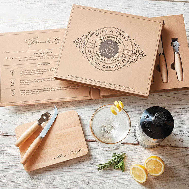 Garnish Tools In Cardboard Book Box, Set Of 3 - Image 4