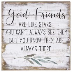 Good Friends Petite Pallet 8" Wood Quote Sign