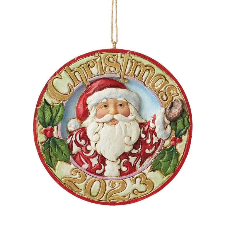 Enesco Jim Shore Dated 2023 Jolly Santa Ornament