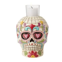 Enesco Jim Shore Day Of The Dead Skull Votive Candle Holder