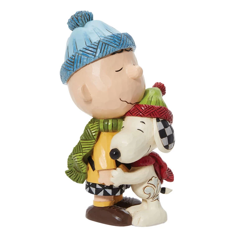 Enesco Jim Shore Peanuts Snoopy And Charlie Brown Hugging Figurine, 5.625" - Image 2