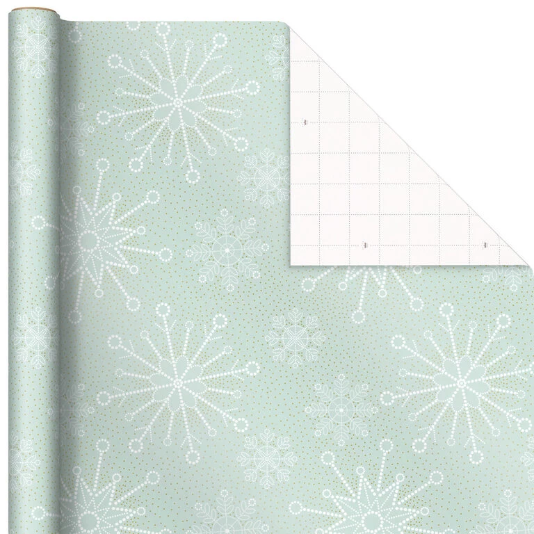 Hallmark Pink And Mint Assorted 3-Pack Christmas Wrapping Paper, 120 Sq. Ft. - Image 4