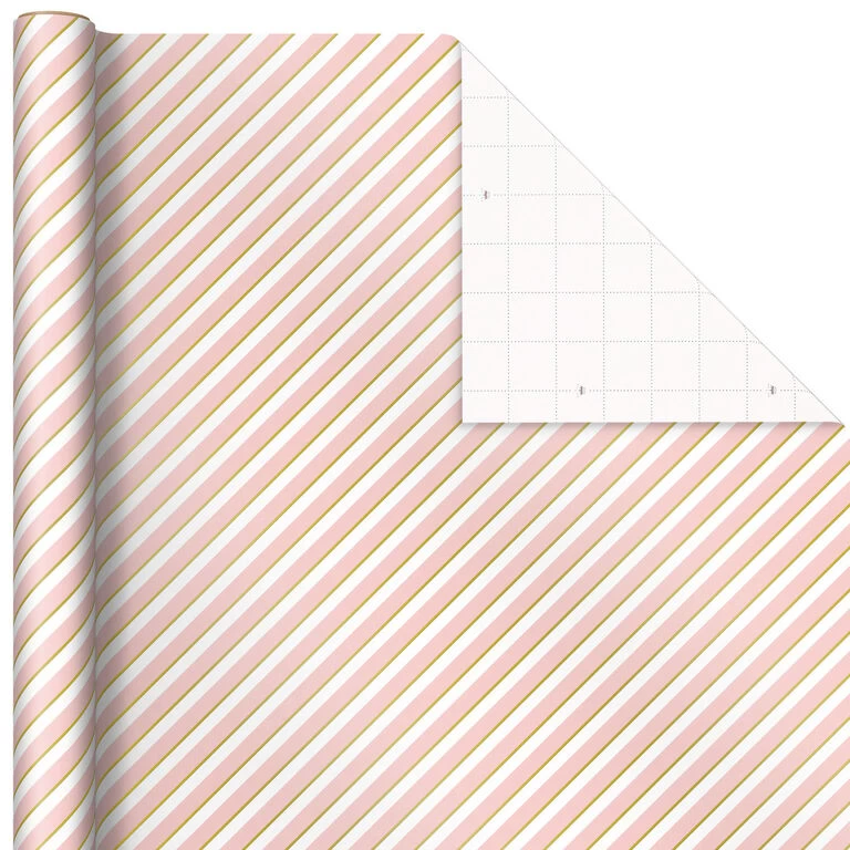 Hallmark Pink And Mint Assorted 3-Pack Christmas Wrapping Paper, 120 Sq. Ft. - Image 5