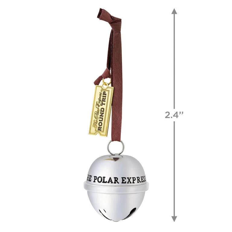 Hallmark The Polar Express™ Santa's Sleigh Bell 2023 Metal Ornament - Image 3