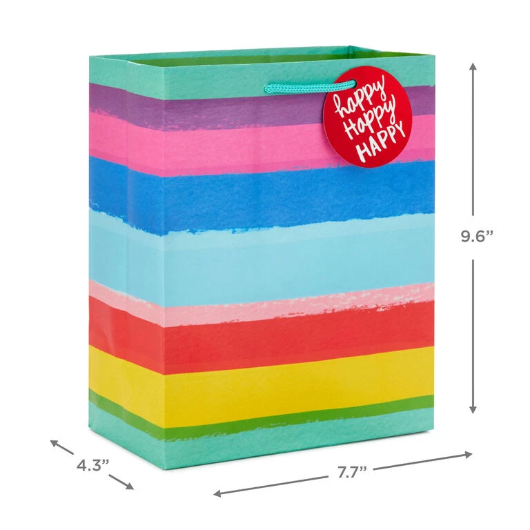 Hallmark Birthday Rainbow 8-Pack Gift Bags, Assorted Sizes And Designs - Image 5