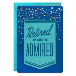 Hallmark 16" Retired And Admired Jumbo Retirement Card With Banner