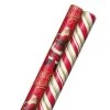 Hallmark Santa And Stripes 2-Pack Christmas Wrapping Paper Assortment, 160 Sq. Ft.