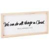 Hallmark We Can Do All Things In Christ Wooden Quote Sign, 15x7