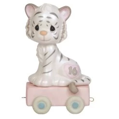 Precious Moments 16 And Feline Fine White Bengal Tiger Figurine, Age 16